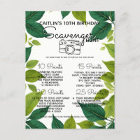 Jeu de chasse au trésor dans la forêt naturelle po