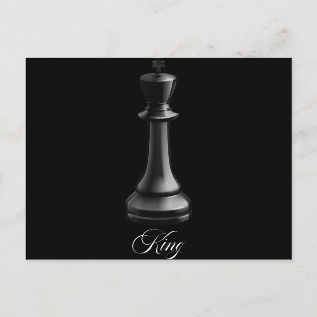 Carte Postale Faire-part Jeu d'échecs King pièce Halloween Costume d'échecs (Devant)