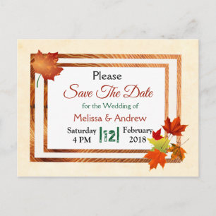 Carte Postale Faire-part Joli automne automne automne part mariage Enregist