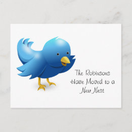 Carte Postale Faire-part Joli Oiseau Nouveau Nid