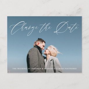 Carte Postale Faire-part Joli Script Photo Changer la Date