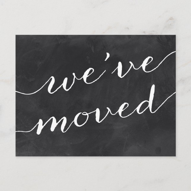 Carte Postale Faire-part Jolie calligraphie | Changement d'adresse (Devant)