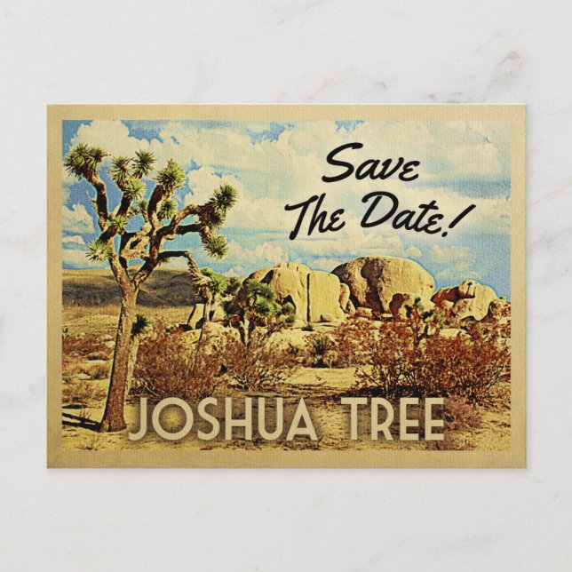 Carte Postale Faire-part Joshua Tree Save the Date California National Park (Devant)