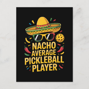Carte Postale Faire-part Joueur de pickleball moyen nacho