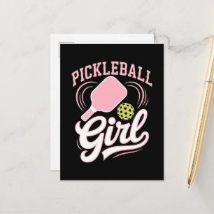 Carte Postale Faire-part Joueuse de pickleball fille