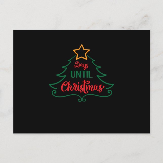 Carte Postale Faire-part Jours jusqu'à Noël (Devant)