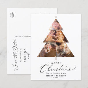 Carte Postale Faire-part Joyeux Noël délicat Vacances Enregistrer la date