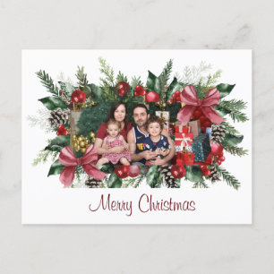 Carte Postale Faire-part Joyeux Noël Famille Noël Père Noël Photo
