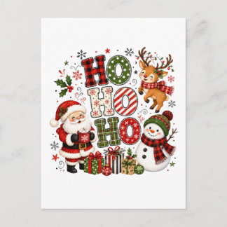 Carte Postale Faire-part Joyeux Noël Ho Ho Ho