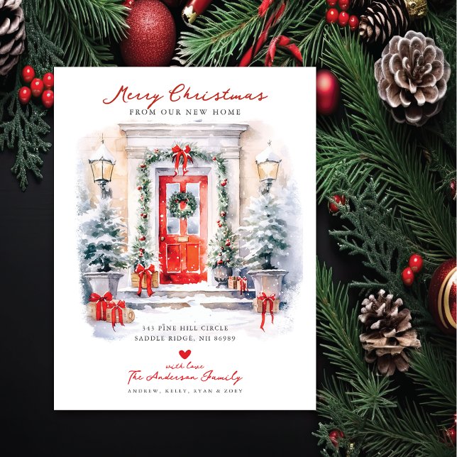 Carte Postale Faire-part Joyeux Noël Nouveau foyer Se déplacer (Créateur téléchargé)