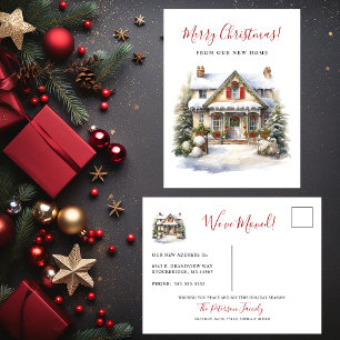 Carte Postale Faire-part Joyeux Noël Nouvel Emménagement