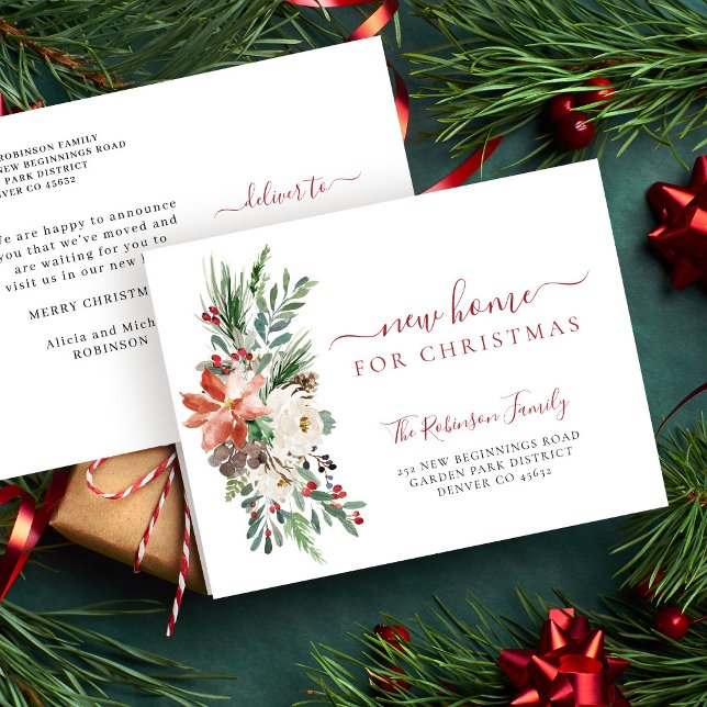 Carte Postale Faire-part Joyeux Noël nouvelle maison vacances déménagement (Créateur téléchargé)