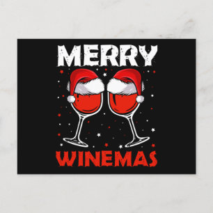 Carte Postale Faire-part Joyeux Noël Vin Rouge Noël Moche Amoureux du Vin