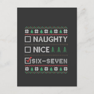 Carte Postale Faire-part Joyeux Sale Six Sept Drôle 6 7 Noël Moche