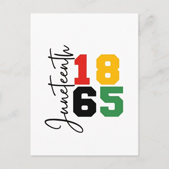 Carte Postale Faire-part Juneteenth 1865 Le véritable jour de l'indépendanc (Devant)
