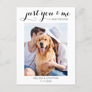 Carte Postale Faire-part Juste Toi Moi Et Le Chien Mariage Pour Animaux De