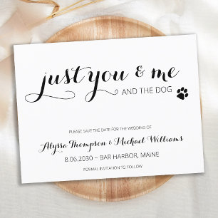 Carte Postale Faire-part Juste Toi Moi Et Le Chien Mariage Sauvegarder La D