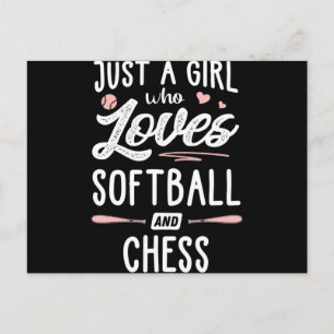 Carte Postale Faire-part Juste Une Fille Qui Aime Le Softball Et Le Cadeau 