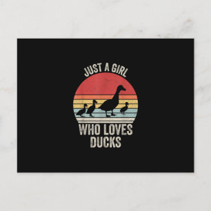 Carte Postale Faire-part Juste Une Fille Qui Aime Les Canards Propriétaire 