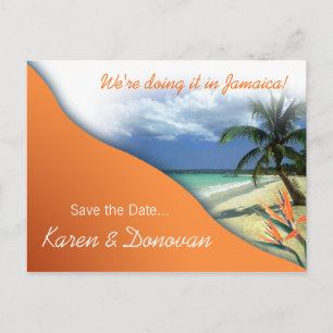 Carte Postale Faire-part Karen's Custom Jamaïque Save The Date (papaye)