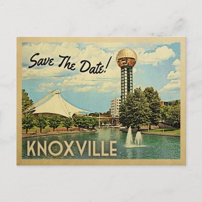 Carte Postale Faire-part Knoxville Enregistrer La Date Tennessee (Devant)