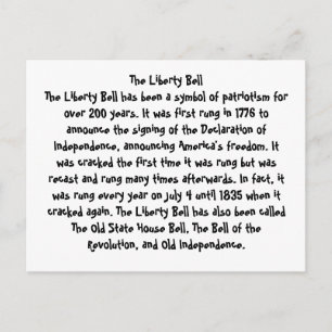 Carte Postale Faire-part La Cloche de la liberté