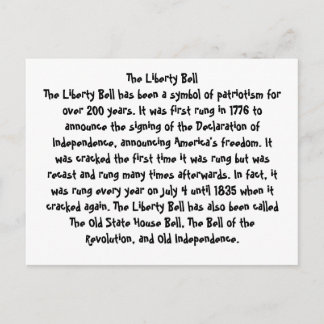 Carte Postale Faire-part La Cloche de la liberté