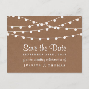 Carte Postale Faire-part La collection de guirlandes lumineuses de mariage 