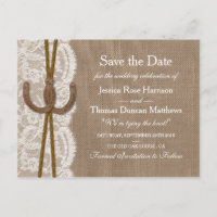 La Collection Rustic Horseshoe Enregistrer La Date