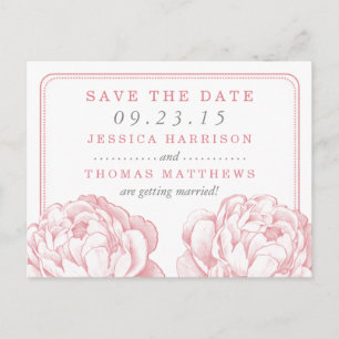Carte Postale Faire-part La jolie collection de Mariages floraux Peony