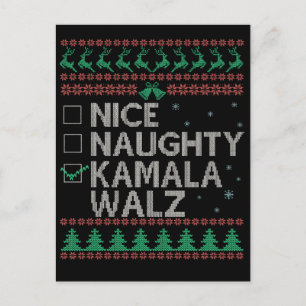 Carte Postale Faire-part La Kamala Harris Ugly Christmas Sweat Election