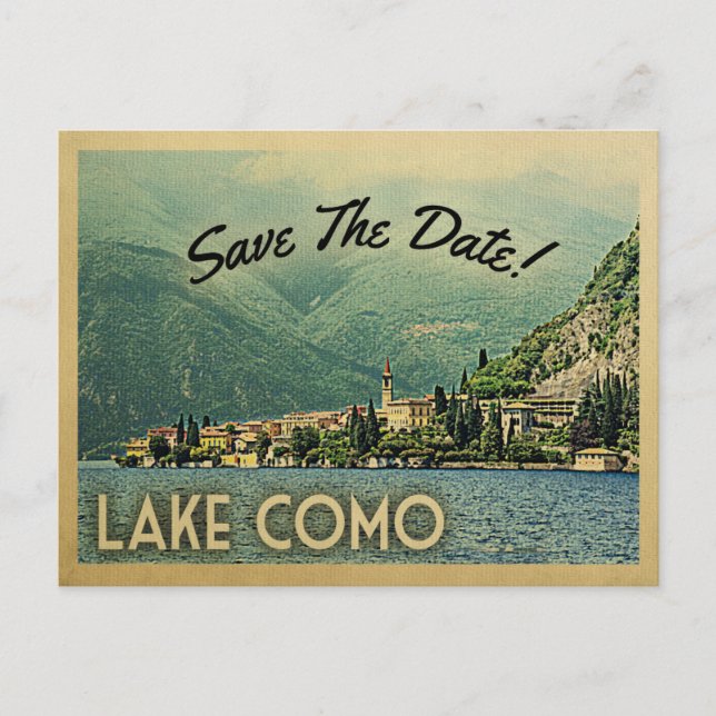 Carte Postale Faire-part Lac De Côme Économisez La Date Menaggio Italie (Devant)