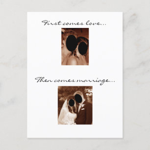 Carte Postale Faire-part L'amour d'abord... Nous attendons un bébé !