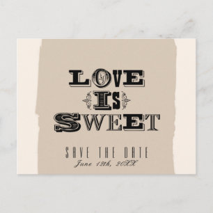 Carte Postale Faire-part L'AMOUR EST DOUX Faire part de mariage vintage bei