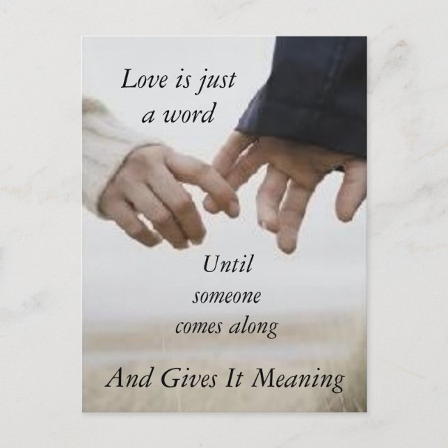 Carte Postale Faire-part L'amour n'est qu'un mot (Devant)