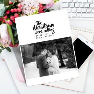 Carte Postale Faire-part L'annonce de fuite dans les montagnes