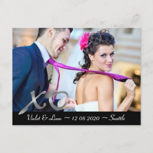 Carte Postale Faire-part L'argent XO font gagner la date