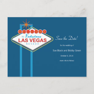 Carte Postale Faire-part Las Vegas Enregistrer La Date