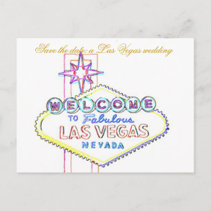 Carte Postale Faire-part Las Vegas épousant des annonces