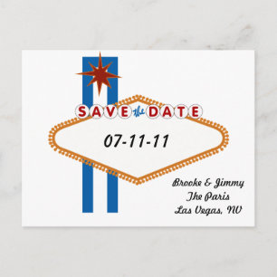Carte Postale Faire-part Las Vegas Sauvez la date