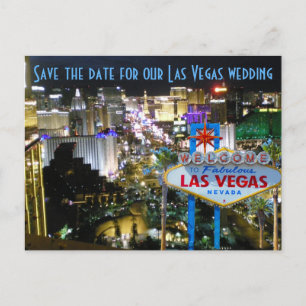 Carte Postale Faire-part Las Vegas Wedding Save the Date NV