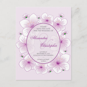 Carte Postale Faire-part Lavande Blossom Romantique Enregistrer la date Mar