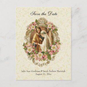 Carte Postale Faire-part L'catholique traditionnel SAVE LE Mariage DE LA DA
