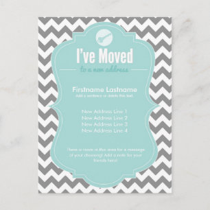 Carte Postale Faire-part Le bleu I ont déplacé le changement d'adresse des