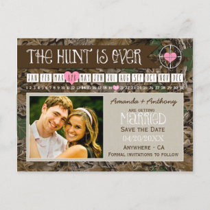 Carte Postale Faire-part Le Calendrier Camo Chasse Photo Enregistrer Les Ca