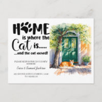 le chat a déménagé ! annonce de nouvelle adresse