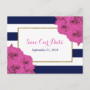 Carte Postale Faire-part Le Chic Moderne Luxe Mariage Collection Rose Roses