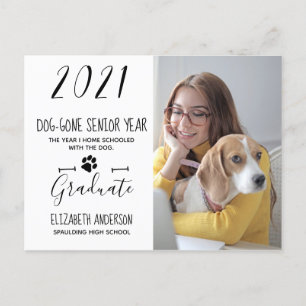 Carte Postale Faire-part Le Chien Est Parti De L'Année De Classe Supérieure