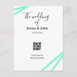 Carte Postale Faire-part Le mariage du nom du couple ajoutez détail du scan