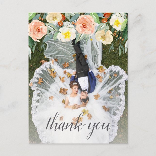 Carte Postale Faire-part Le Merci de la collection Mariage Spring Blossoms (Devant)